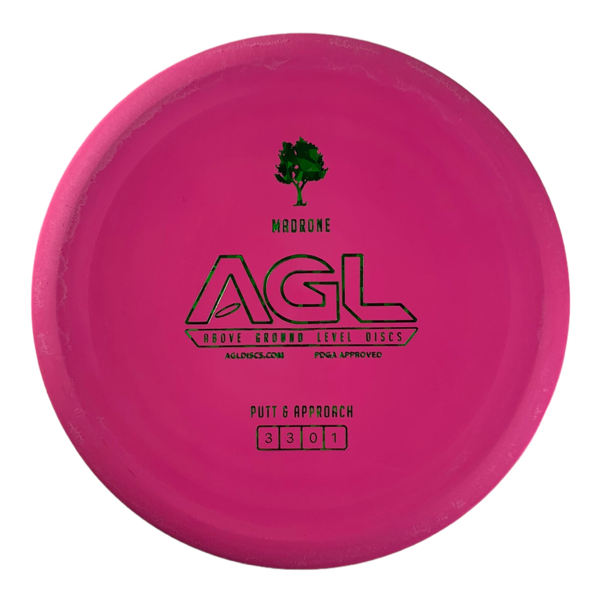 Above Ground Level Madrone | Woodland | Pink/Green 174g Disc Golf