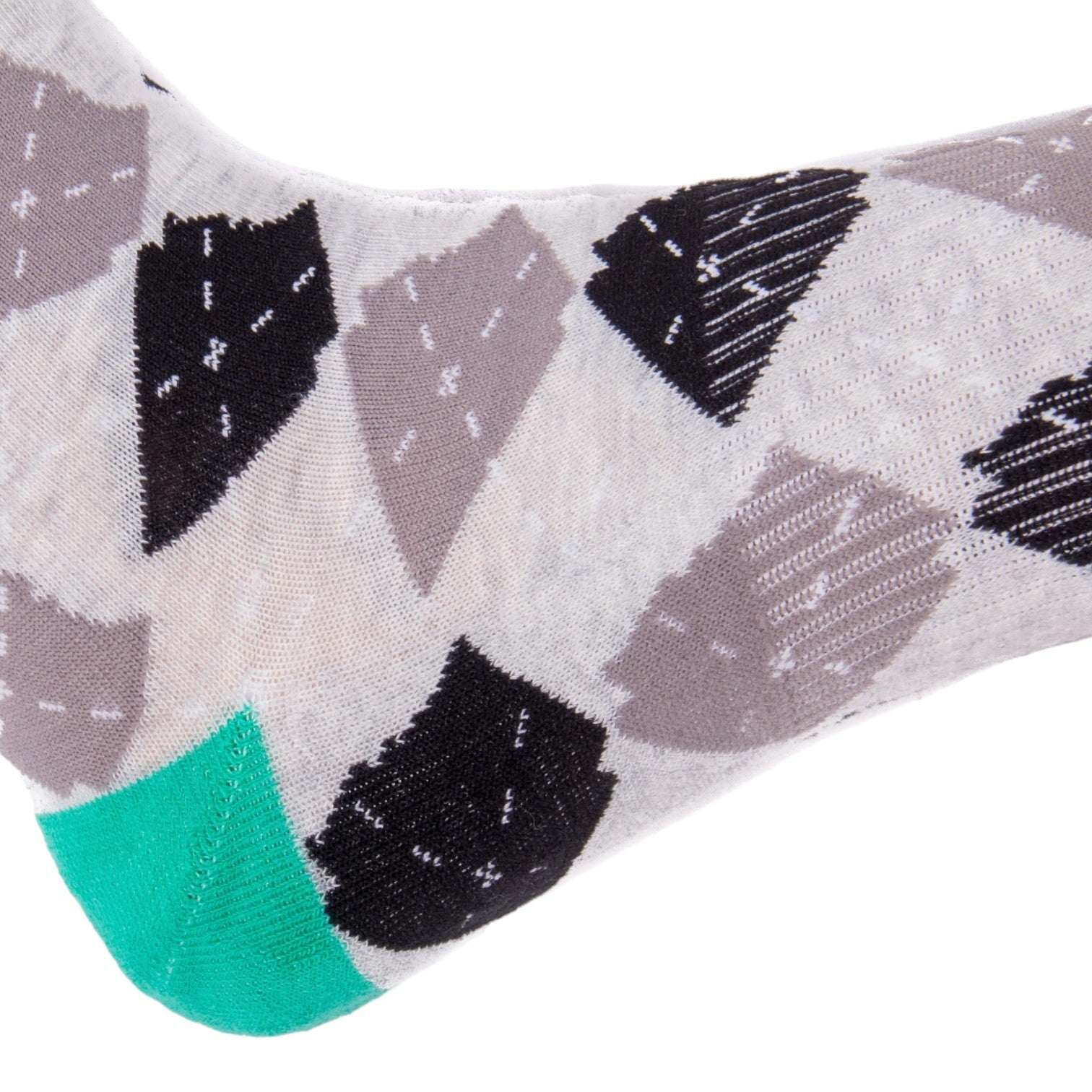 Arkansocks Arkansocks Argyle State Of Mind Sock (Ash Heather/Teal) Disc Golf