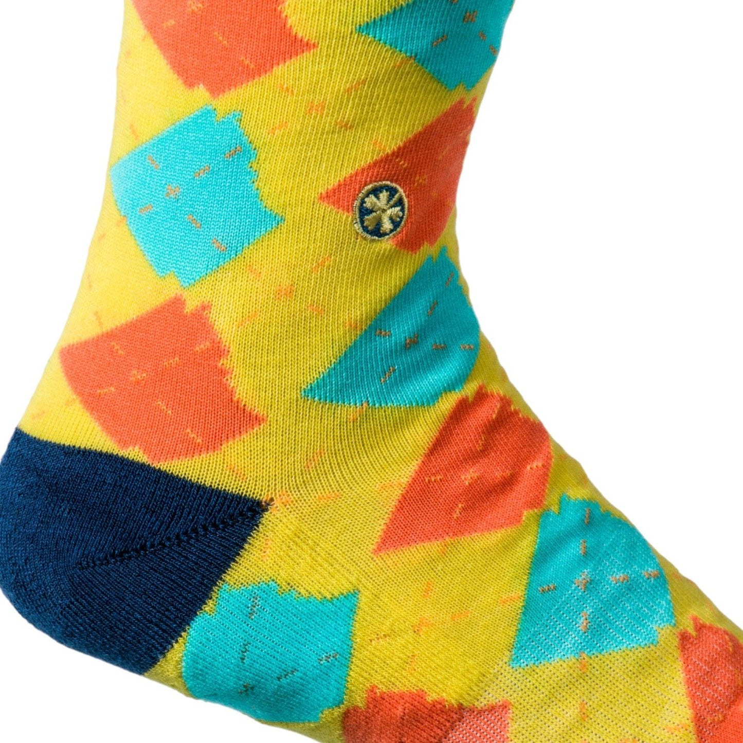 Arkansocks Arkansocks Argyle State Of Mind Sock (Banana/Arctic - Denim) Disc Golf