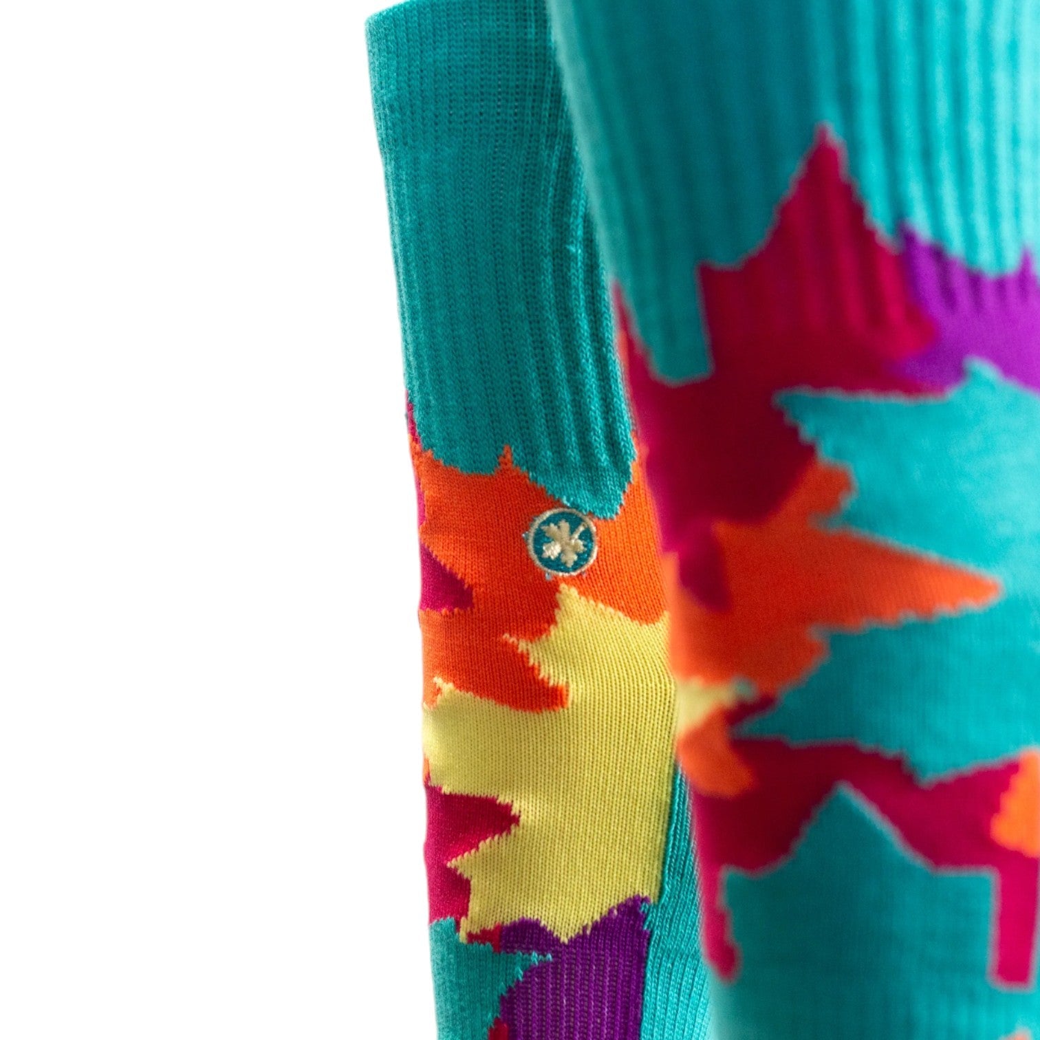 Arkansocks Arkansocks Outbloom Mid Sock (Rio Teal/Citrus - Violet) Disc Golf