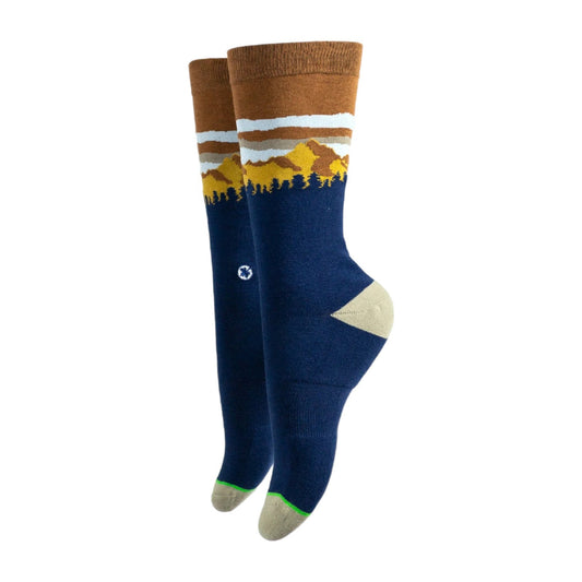 Arkansocks Arkansocks Pinnacle View Sock (Navy/Mud - Sky) Disc Golf