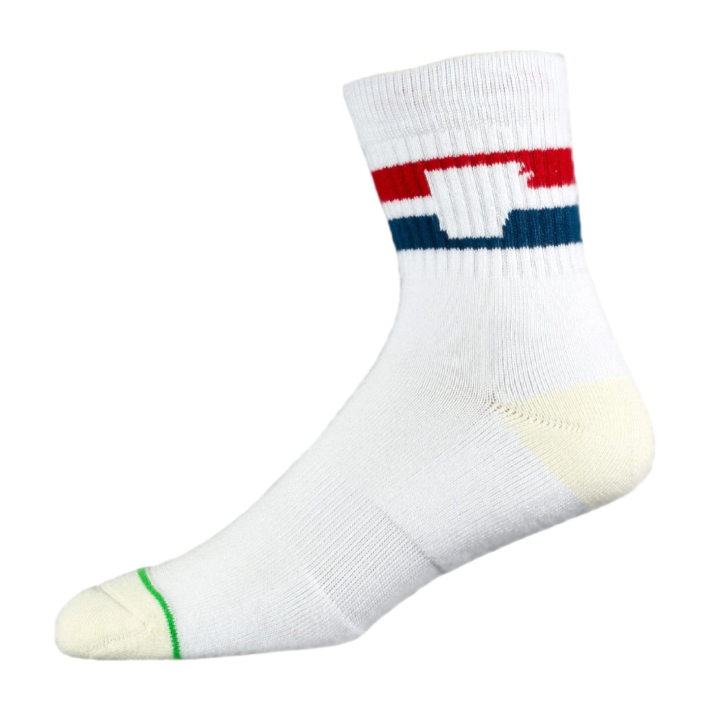 Arkansocks Arkansocks Tailgater Mid Sock (White/Navy - Red) Disc Golf