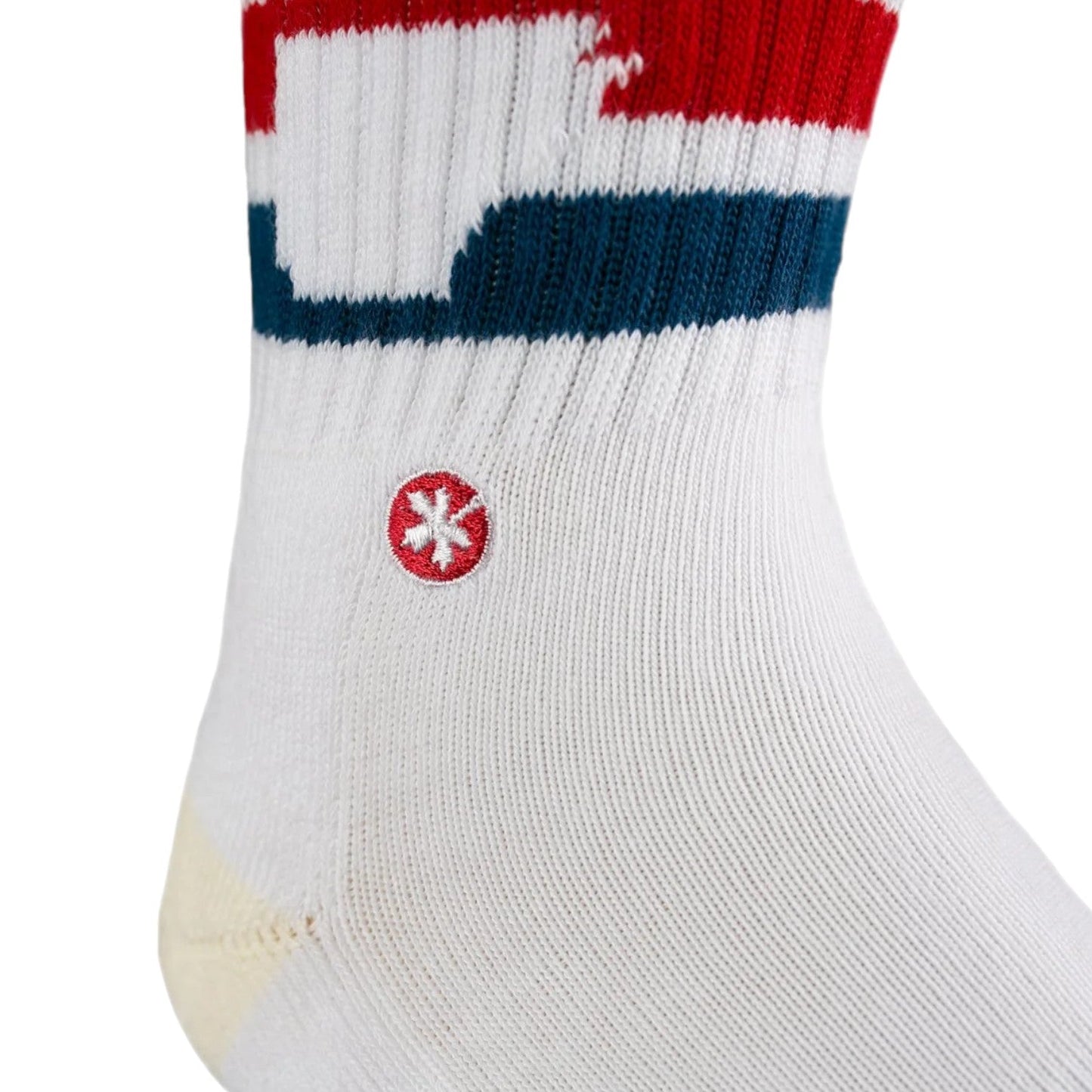 Arkansocks Arkansocks Tailgater Mid Sock (White/Navy - Red) Disc Golf