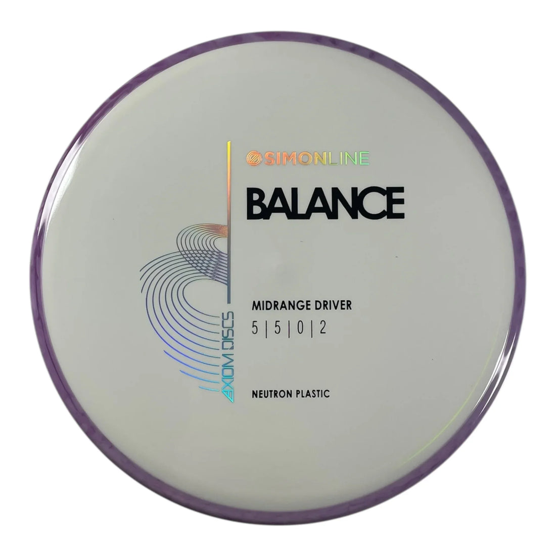 Axiom Discs Balance | Neutron | White/Purple 177g (Simon Lizotte) Disc Golf