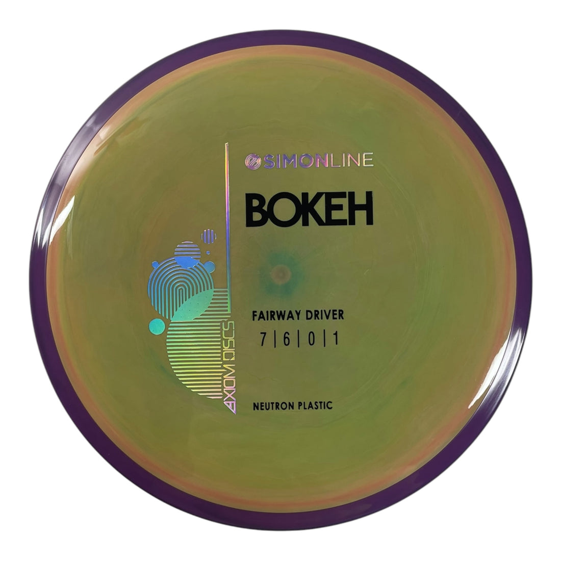 Axiom Discs Bokeh | Neutron | Yellow/Purple 167g Disc Golf