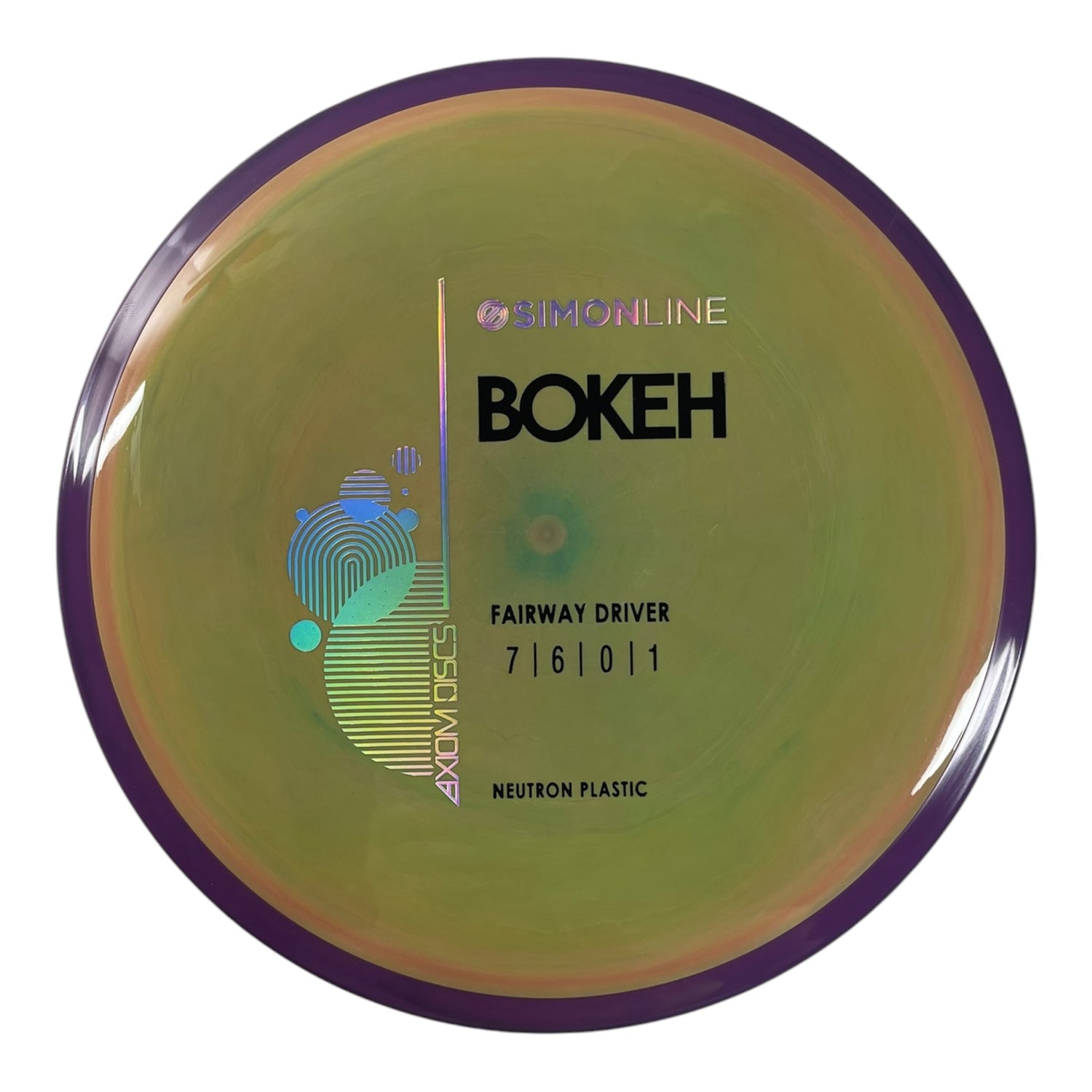 Axiom Discs Bokeh | Neutron | Yellow/Purple 167g Disc Golf