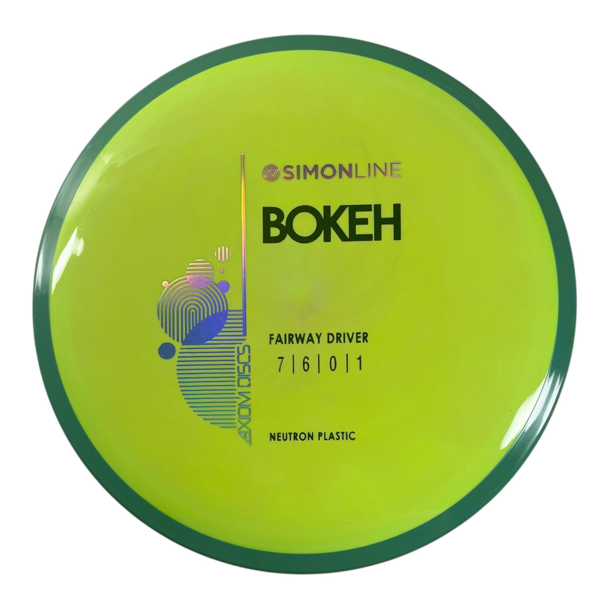 Axiom Discs Bokeh | Neutron | Yellow/Teal 166g Disc Golf