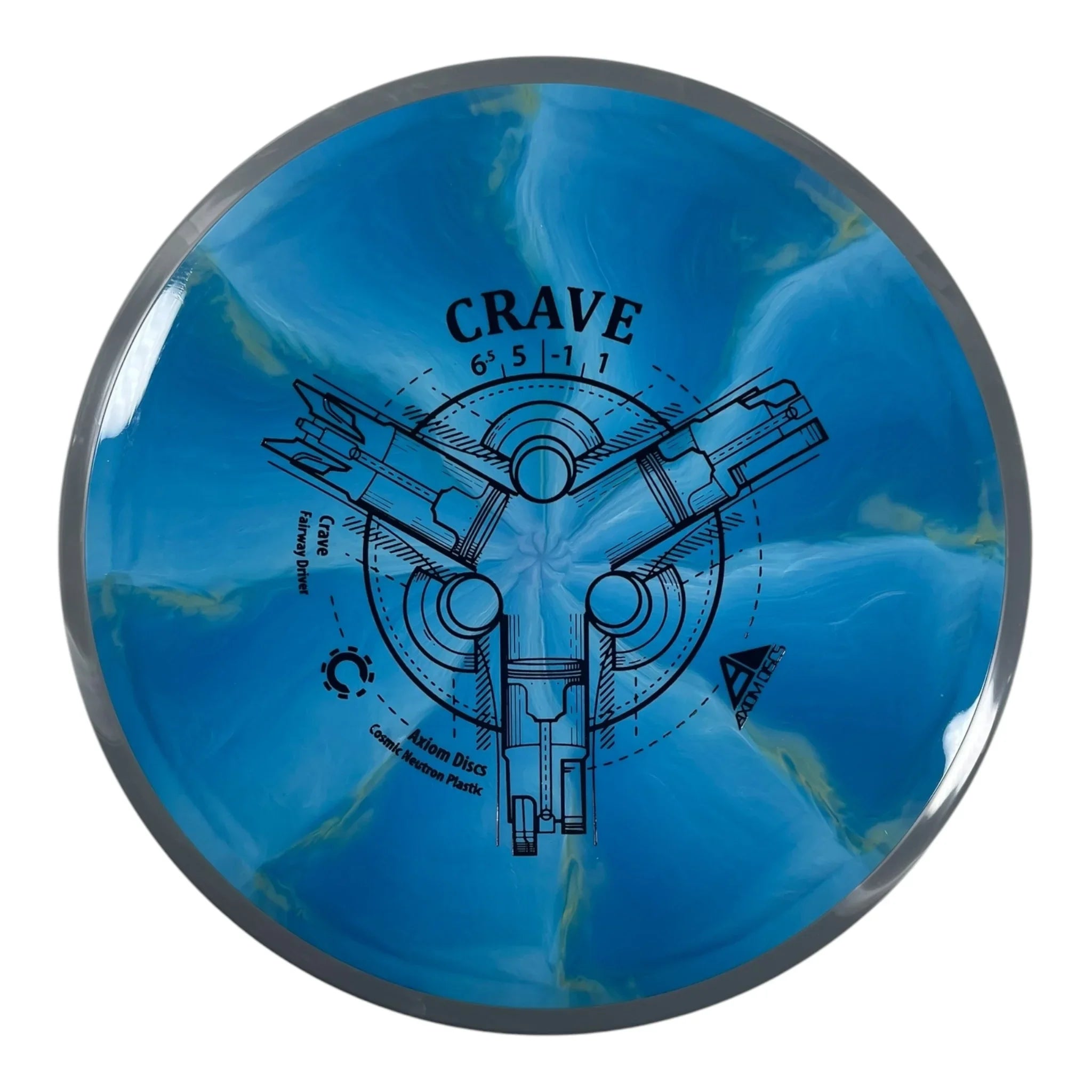 Axiom Discs Crave | Cosmic Neutron | Blue/Grey 162g Disc Golf