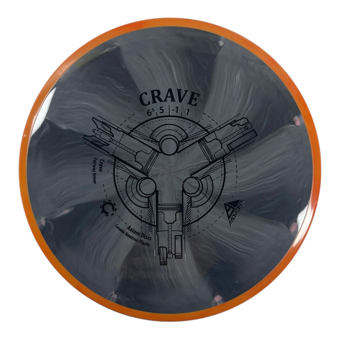 Axiom Discs Crave | Cosmic Neutron | Grey/Orange 167g Disc Golf