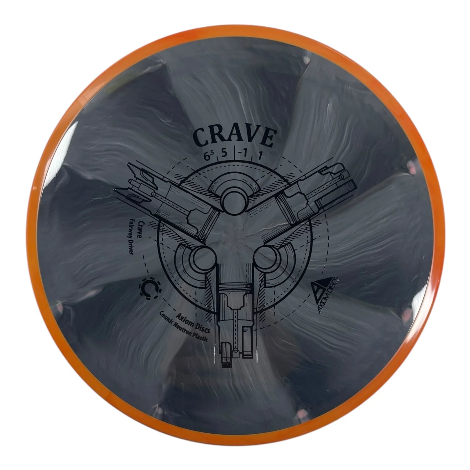Axiom Discs Crave | Cosmic Neutron | Grey/Orange 167g Disc Golf