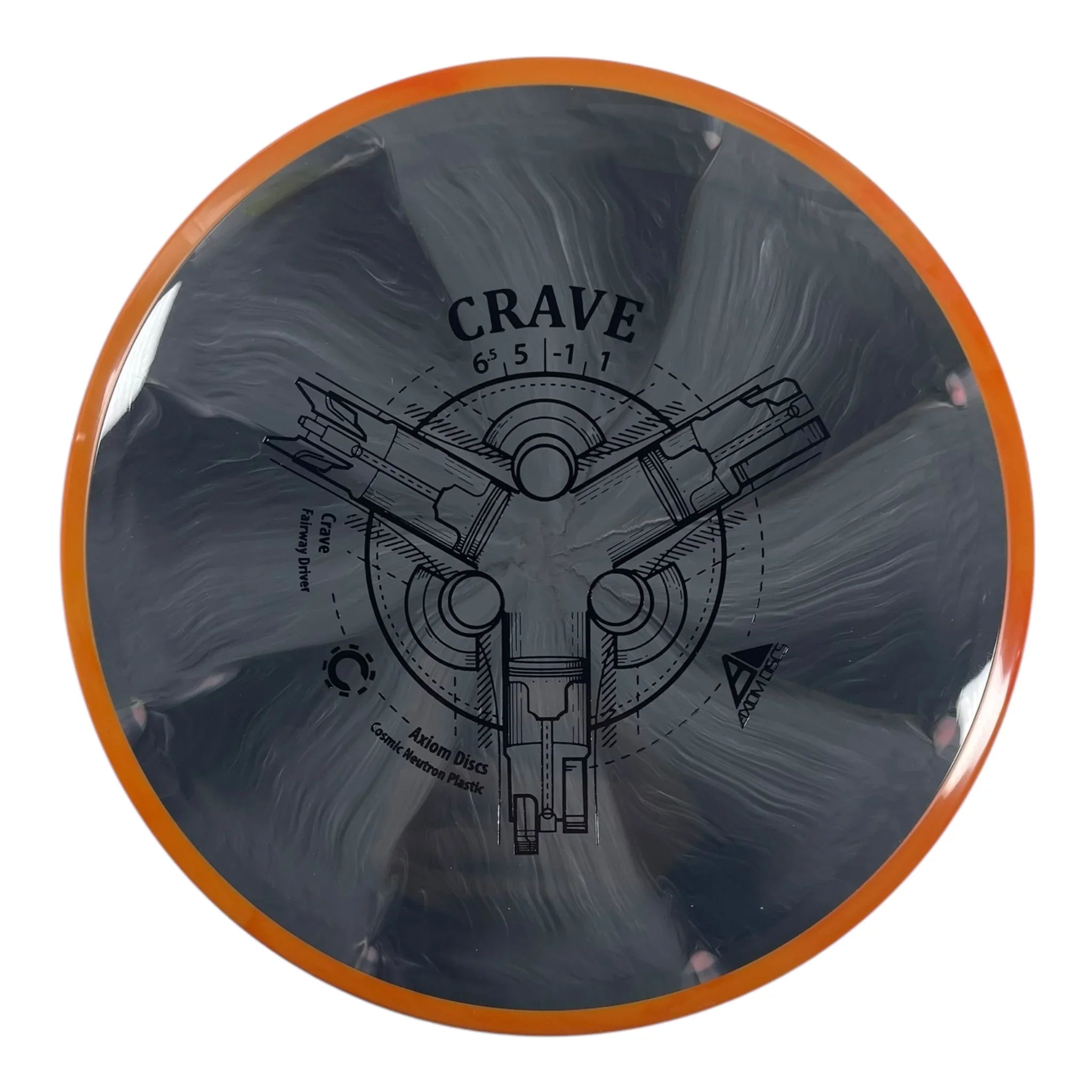 Axiom Discs Crave | Cosmic Neutron | Grey/Orange 167g Disc Golf
