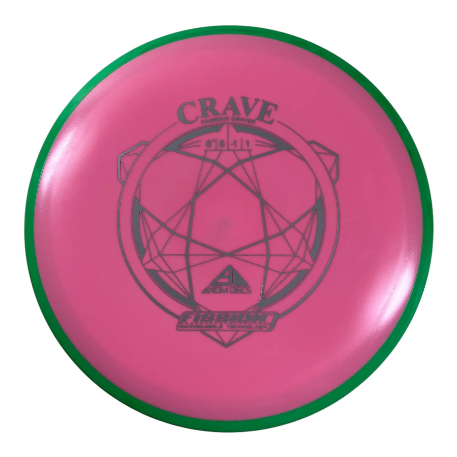 Axiom Discs Crave | Fission | Pink/Green 151g Disc Golf