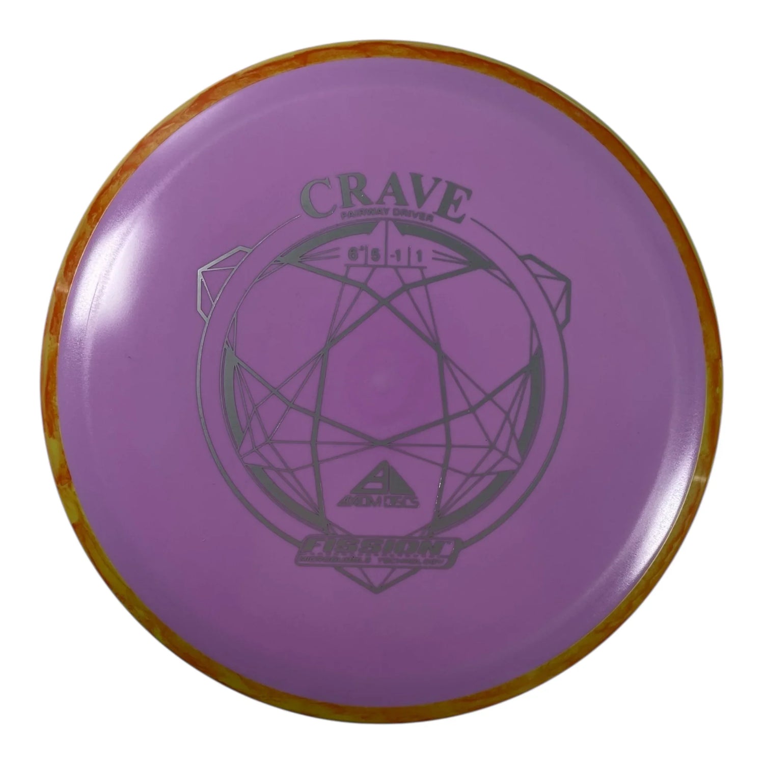 Axiom Discs Crave | Fission | Purple/Orange 165g Disc Golf
