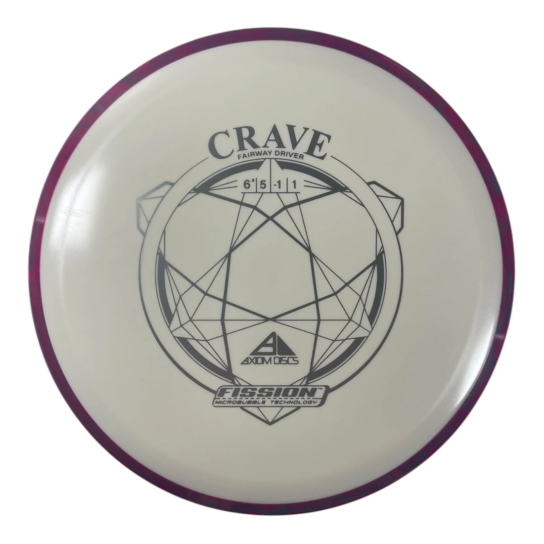 Axiom Discs Crave | Fission | White/Pink 165g Disc Golf