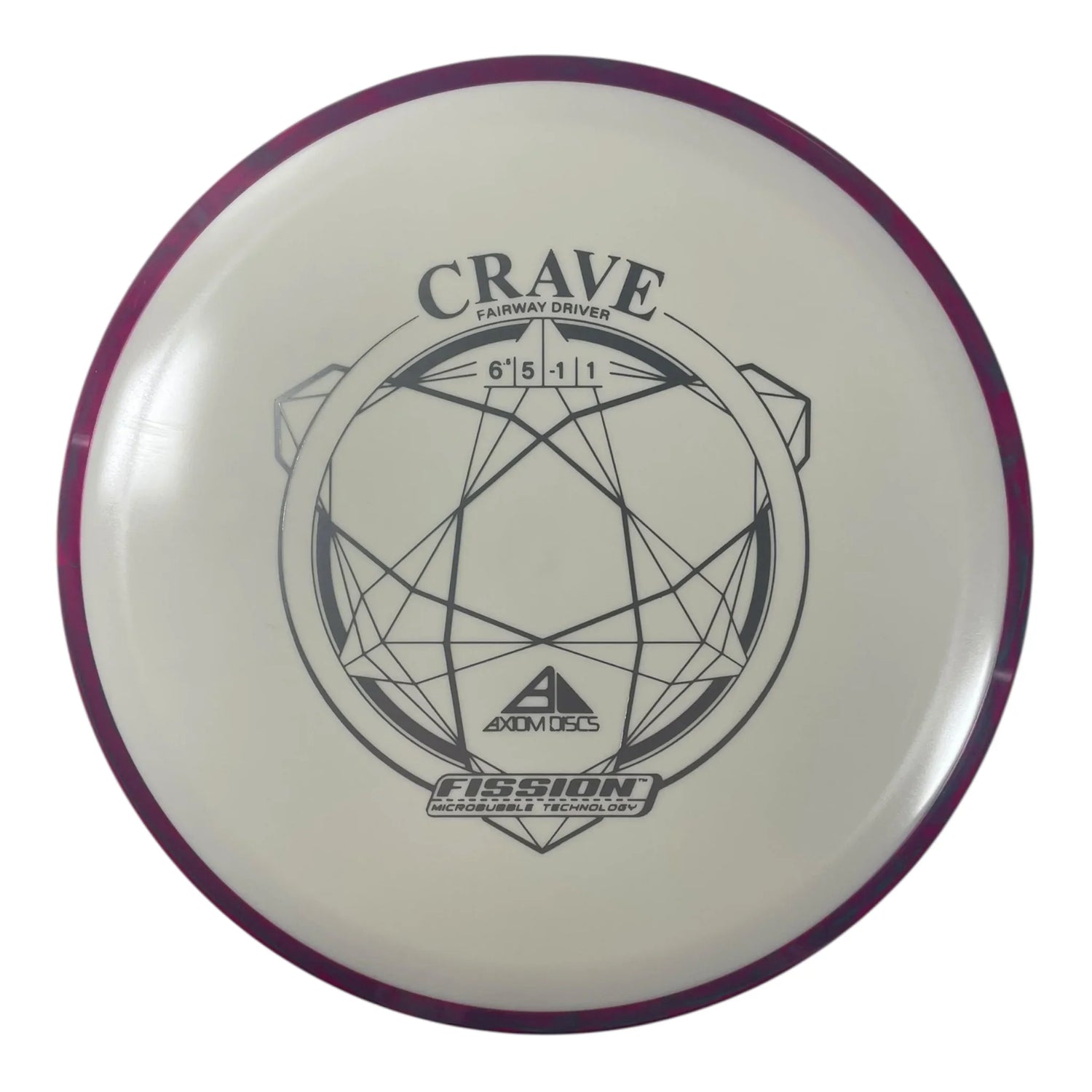 Axiom Discs Crave | Fission | White/Pink 165g Disc Golf
