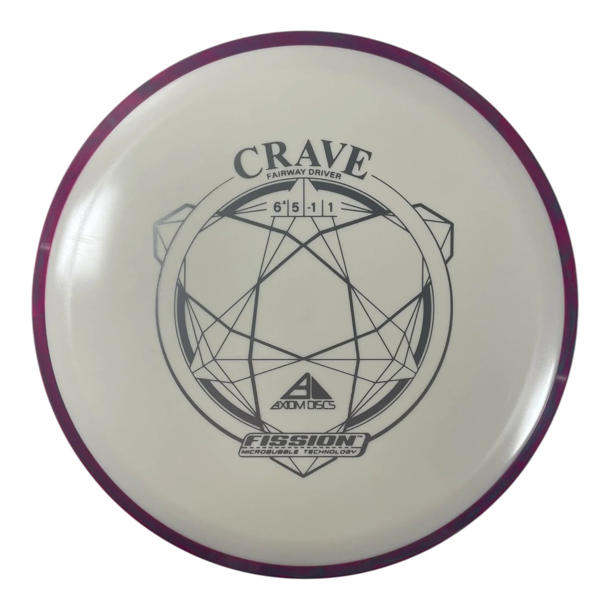 Axiom Discs Crave | Fission | White/Pink 165g Disc Golf