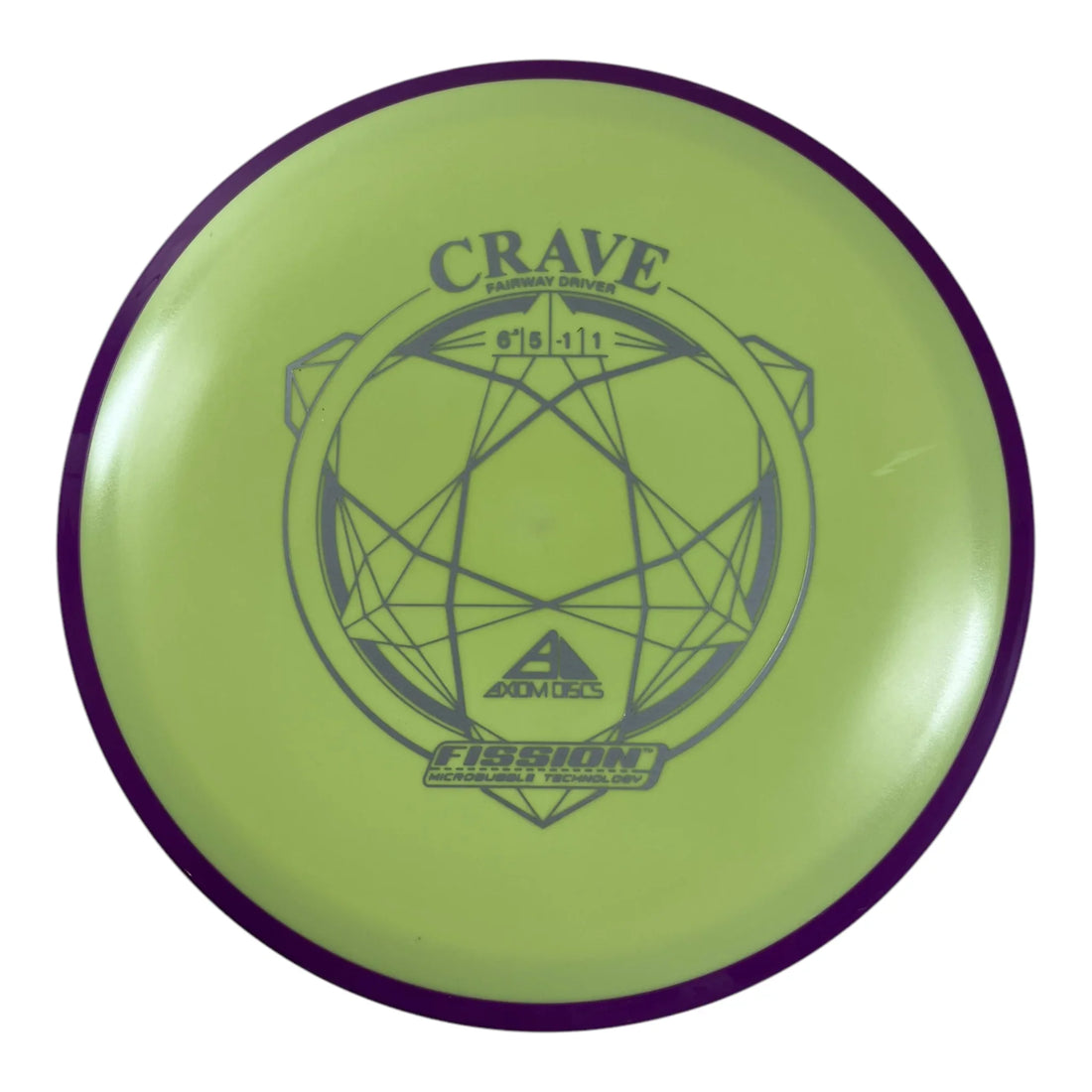 Axiom Discs Crave | Fission | Yellow/Purple 153g Disc Golf