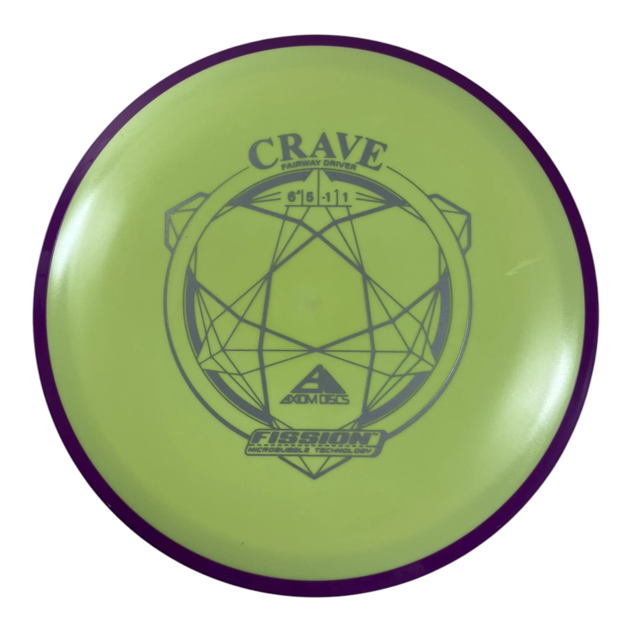 Axiom Discs Crave | Fission | Yellow/Purple 153g Disc Golf