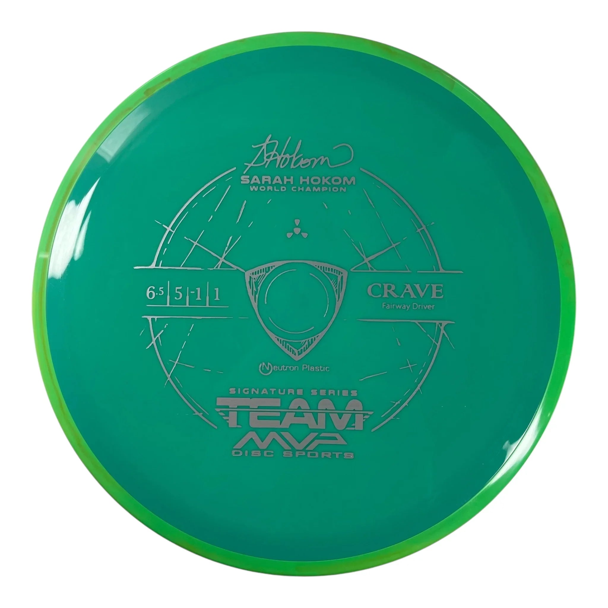 Axiom Discs Crave | Neutron | Green/Green 163g (Sarah Hokom) Disc Golf