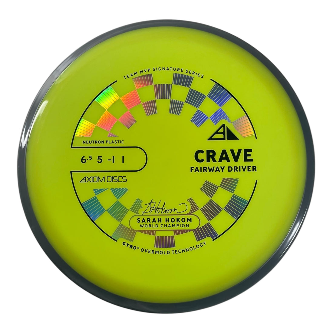 Axiom Discs Crave | Neutron | Yellow/Grey 163g (Project Lab Coat) Disc Golf