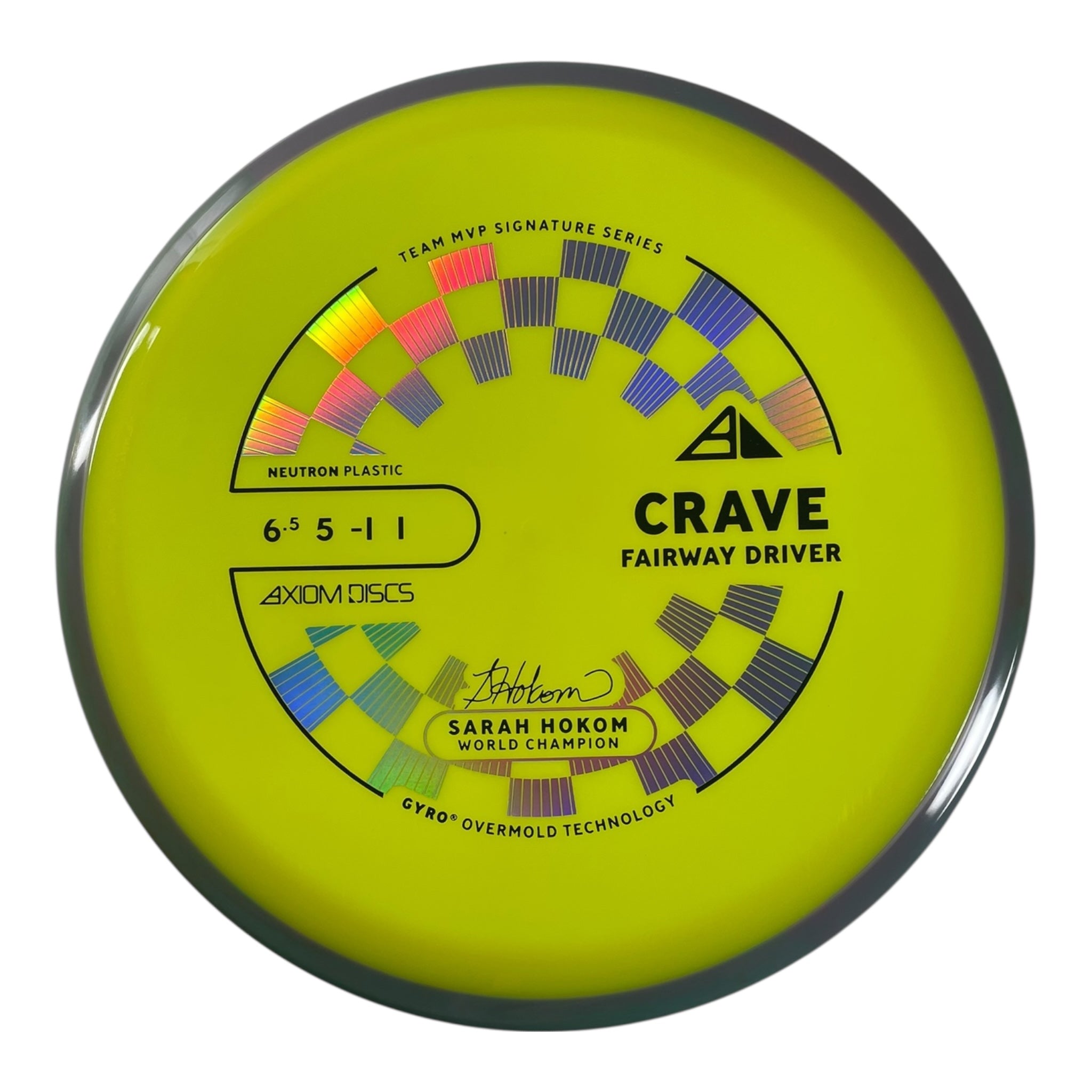 Axiom Discs Crave | Neutron | Yellow/Grey 169g (Project Lab Coat) Disc Golf