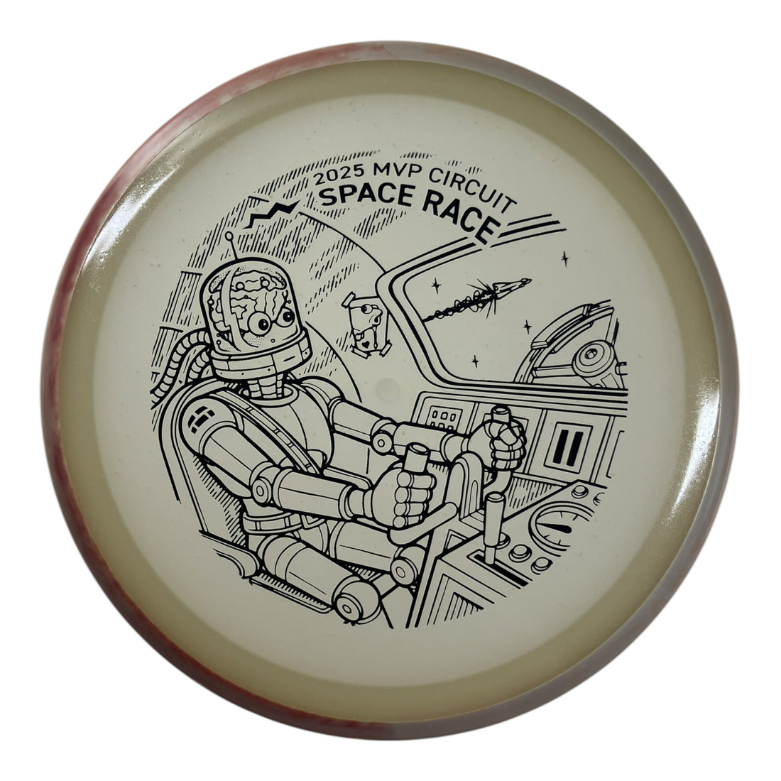 Axiom Discs Crave | Particle Eclipse | Blue Glow/Cream 173g (Space Race 2025) Disc Golf