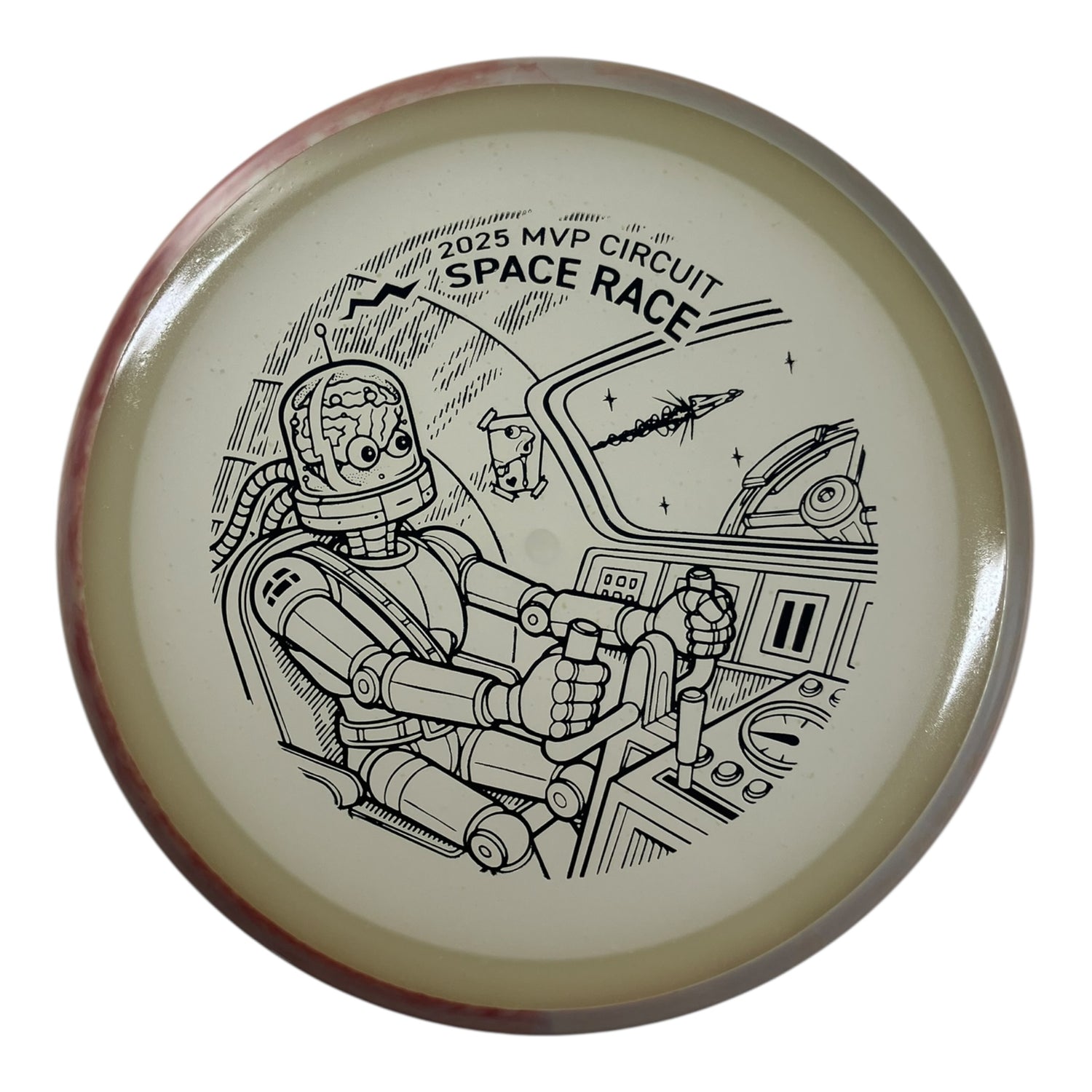 Axiom Discs Crave | Particle Eclipse | Blue Glow/Cream 173g (Space Race 2025) Disc Golf