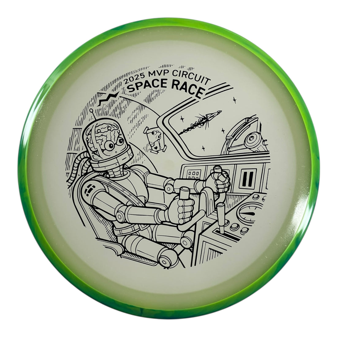 Axiom Discs Crave | Particle Eclipse | Blue Glow/Green 172g (Space Race 2025) Disc Golf