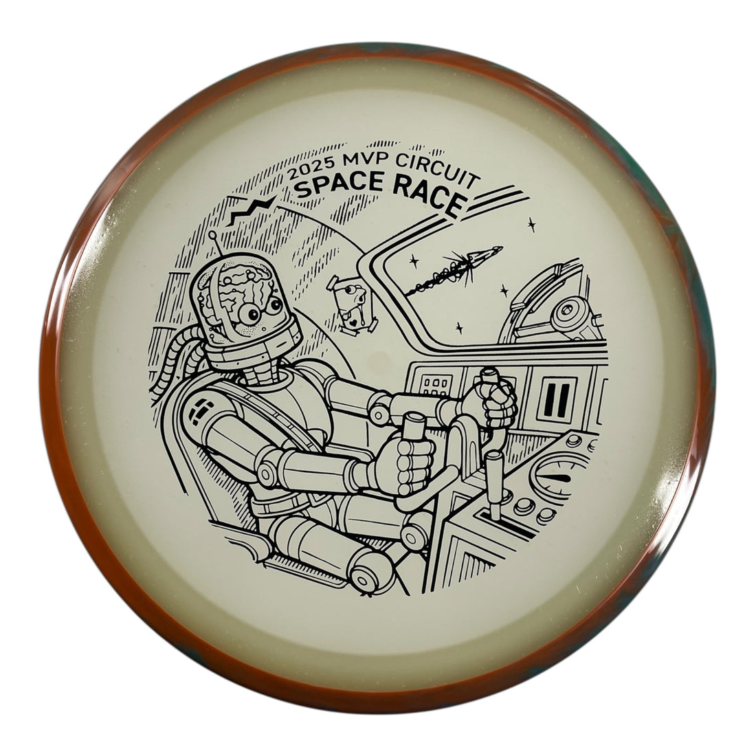 Axiom Discs Crave | Particle Eclipse | Blue Glow/Orange 173g (Space Race 2025) Disc Golf