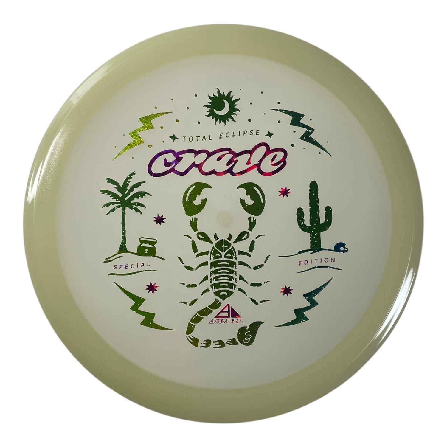 Axiom Discs Crave | Total Eclipse | Blue Glow/Green Rim/Green 173g (Special Edition) Disc Golf