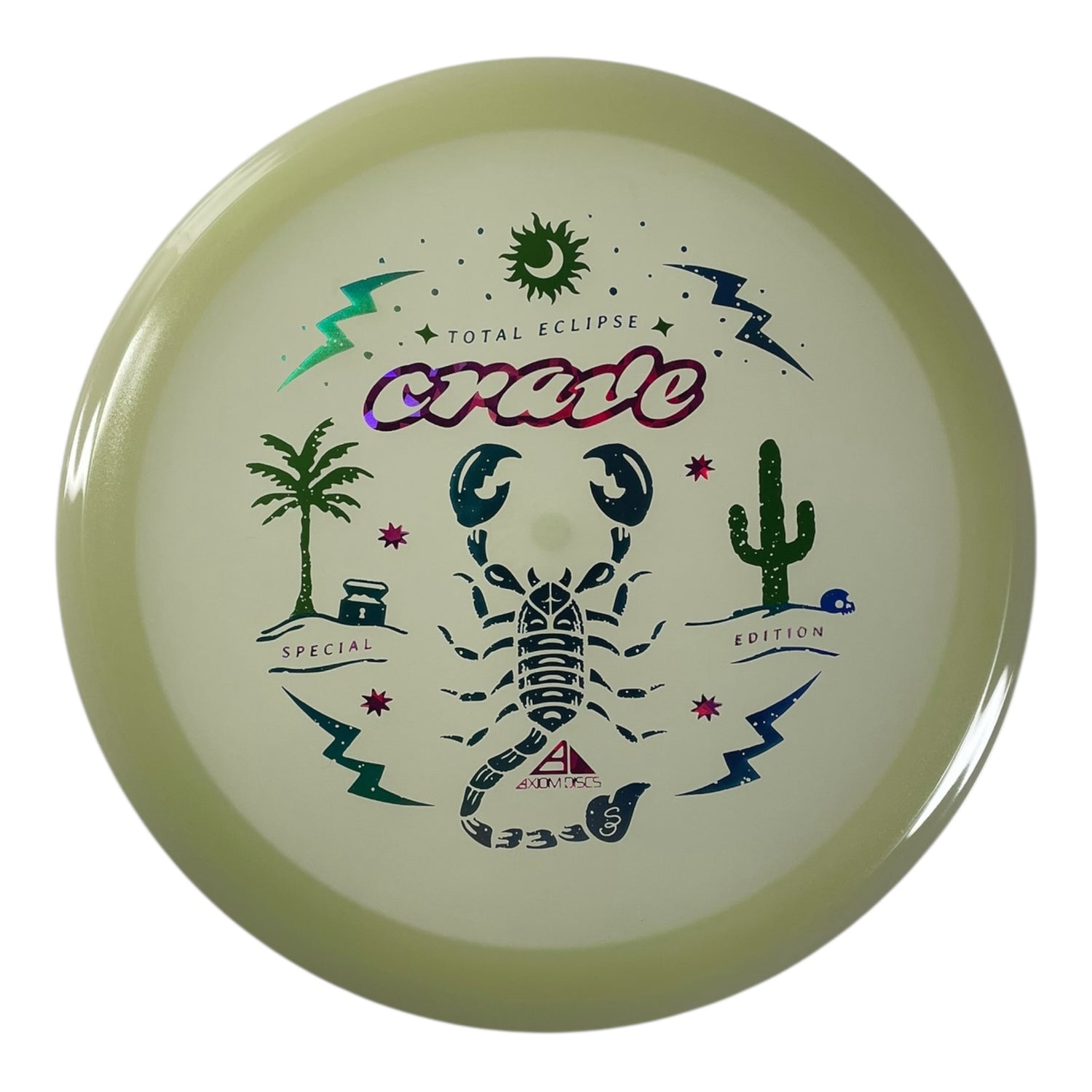 Axiom Discs Crave | Total Eclipse | Green Glow/Teal Rim/Blue 173-174g (Special Edition) Disc Golf