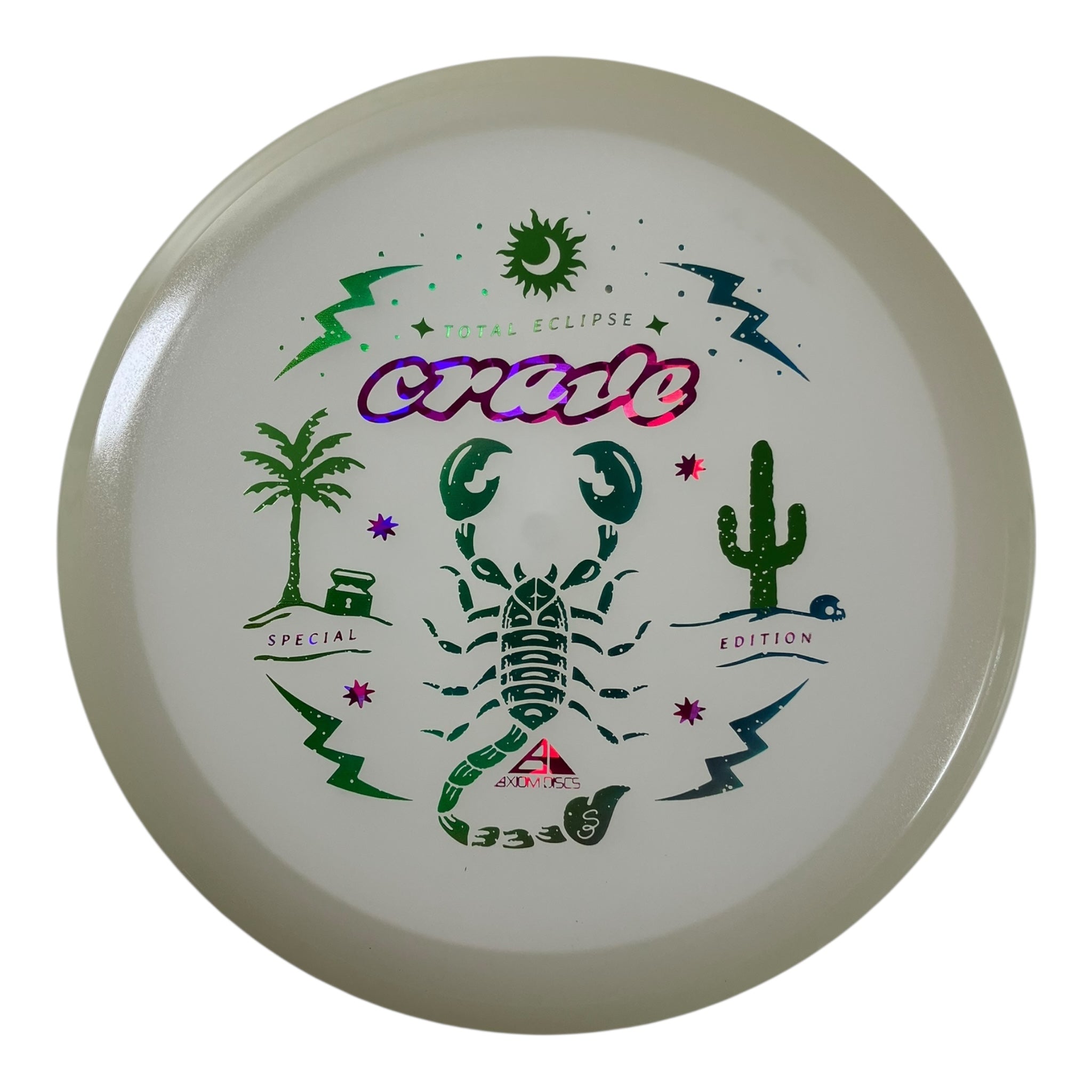 Axiom Discs Crave | Total Eclipse | Purple Glow/Green Rim/Multi 172-174g (Special Edition) Disc Golf