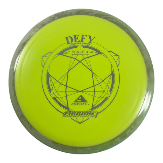 Axiom Discs Defy | Fission | Yellow/Yellow 164g Disc Golf