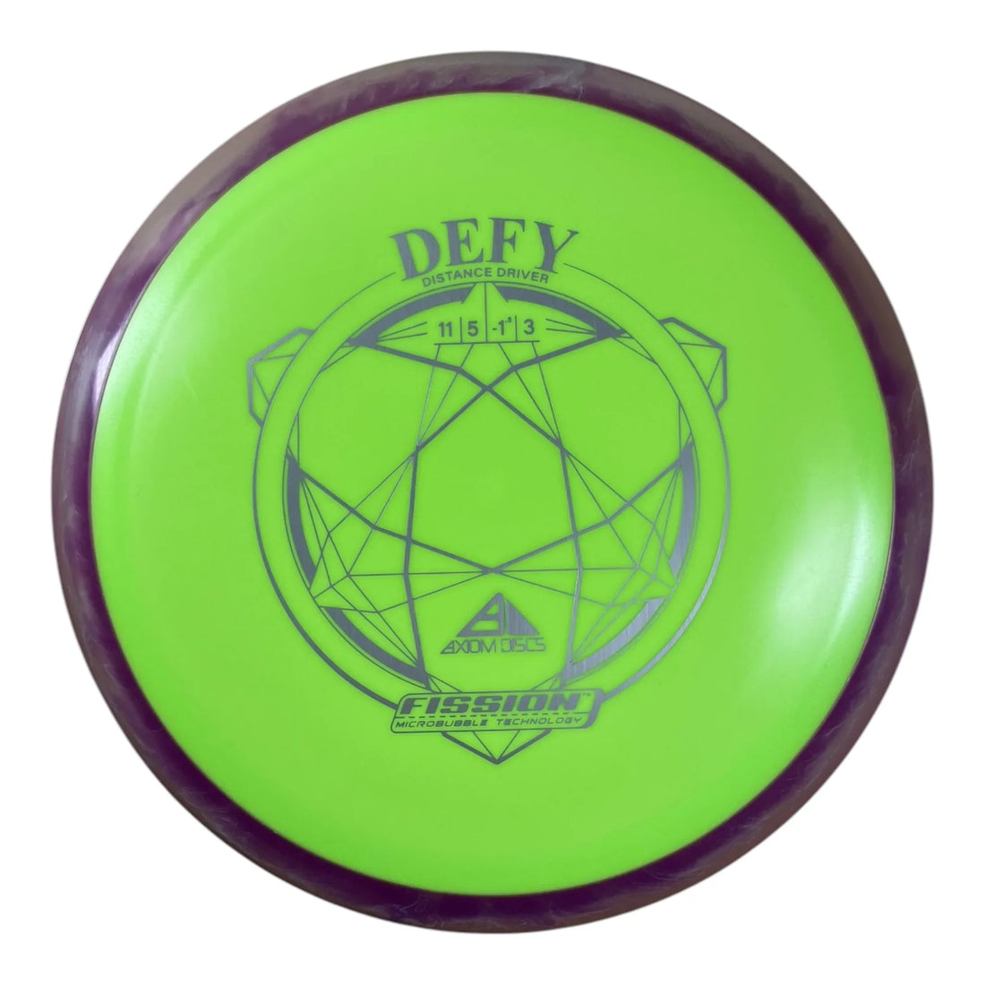 Axiom Discs Defy | Fission | Yellow/Purple 164g Disc Golf