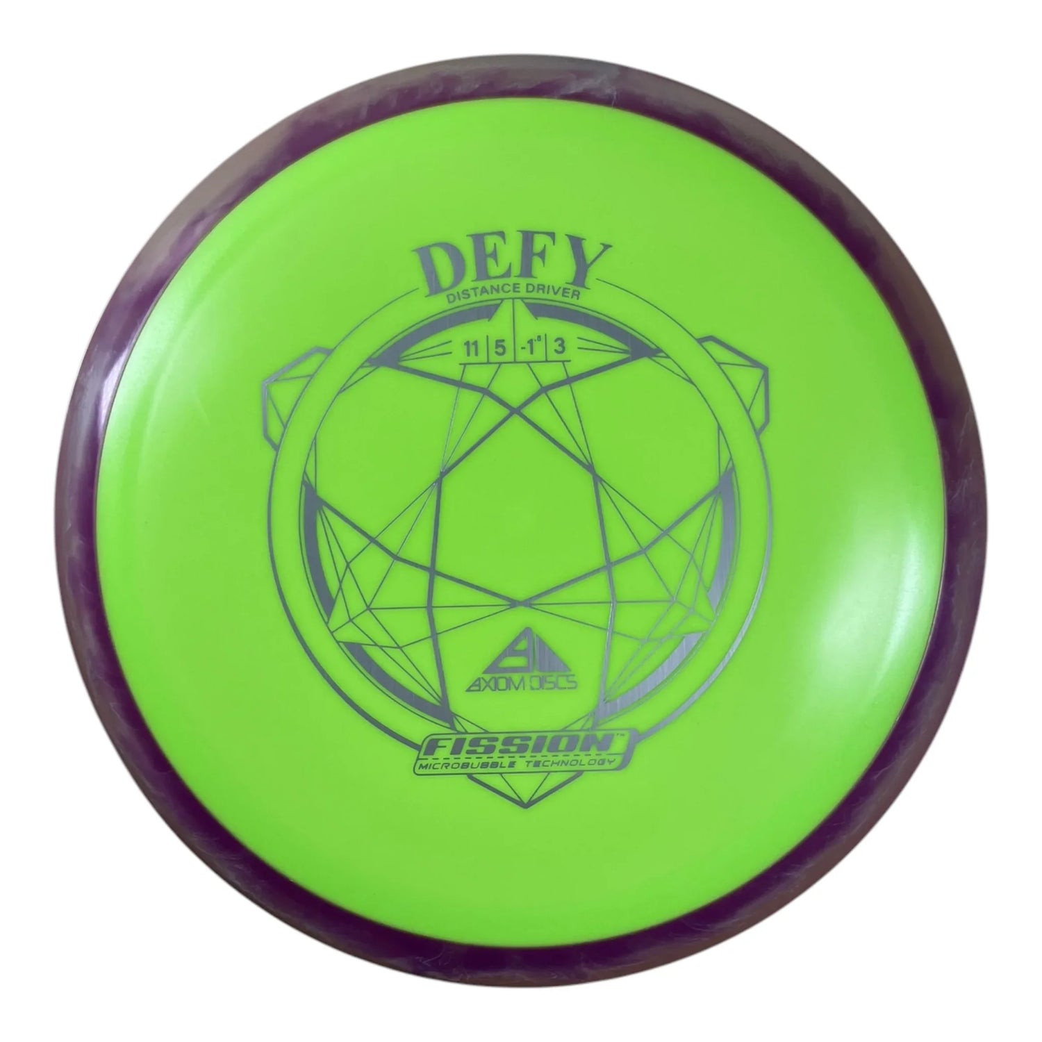Axiom Discs Defy | Fission | Yellow/Purple 164g Disc Golf