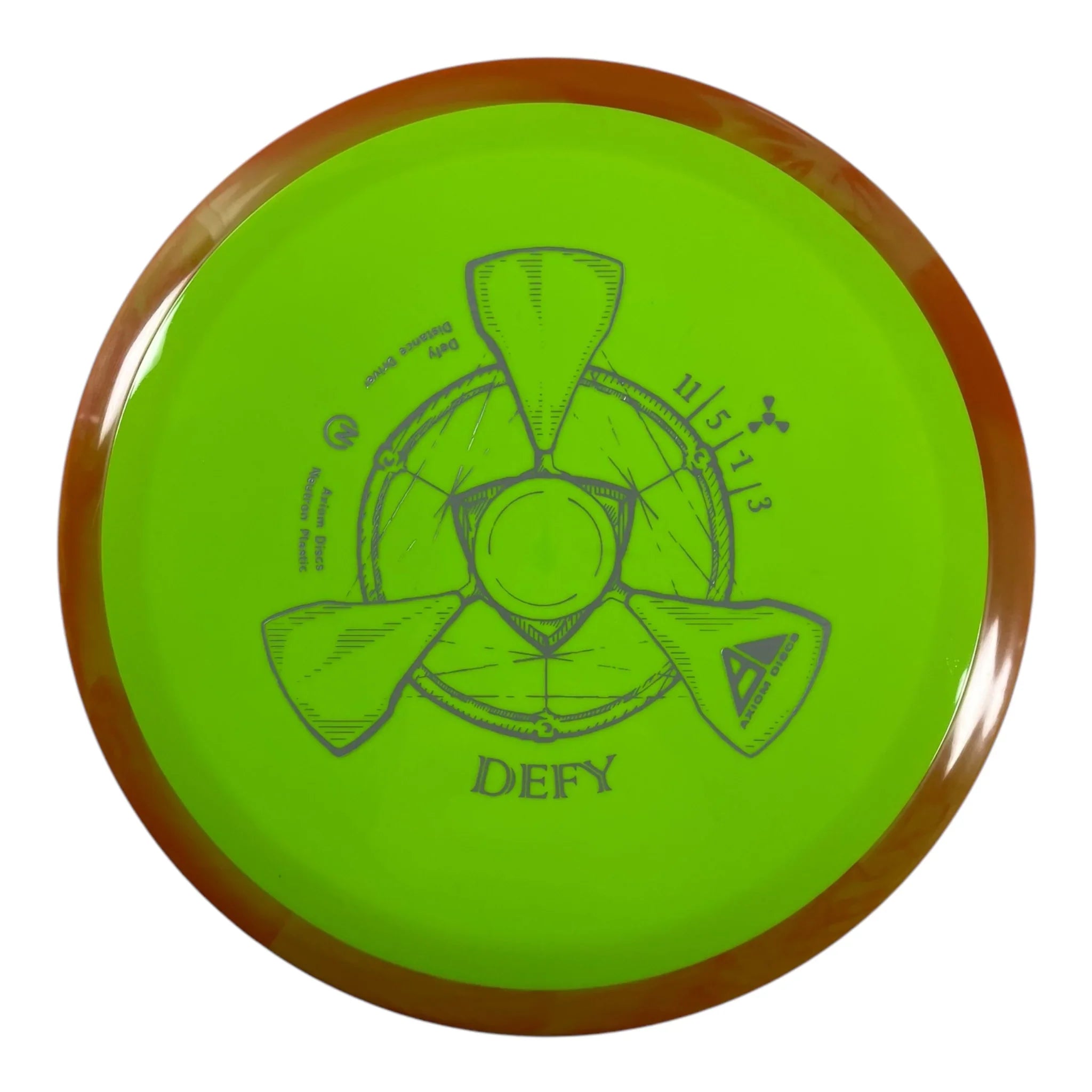 Axiom Discs Defy | Neutron | Green/Orange 171g Disc Golf