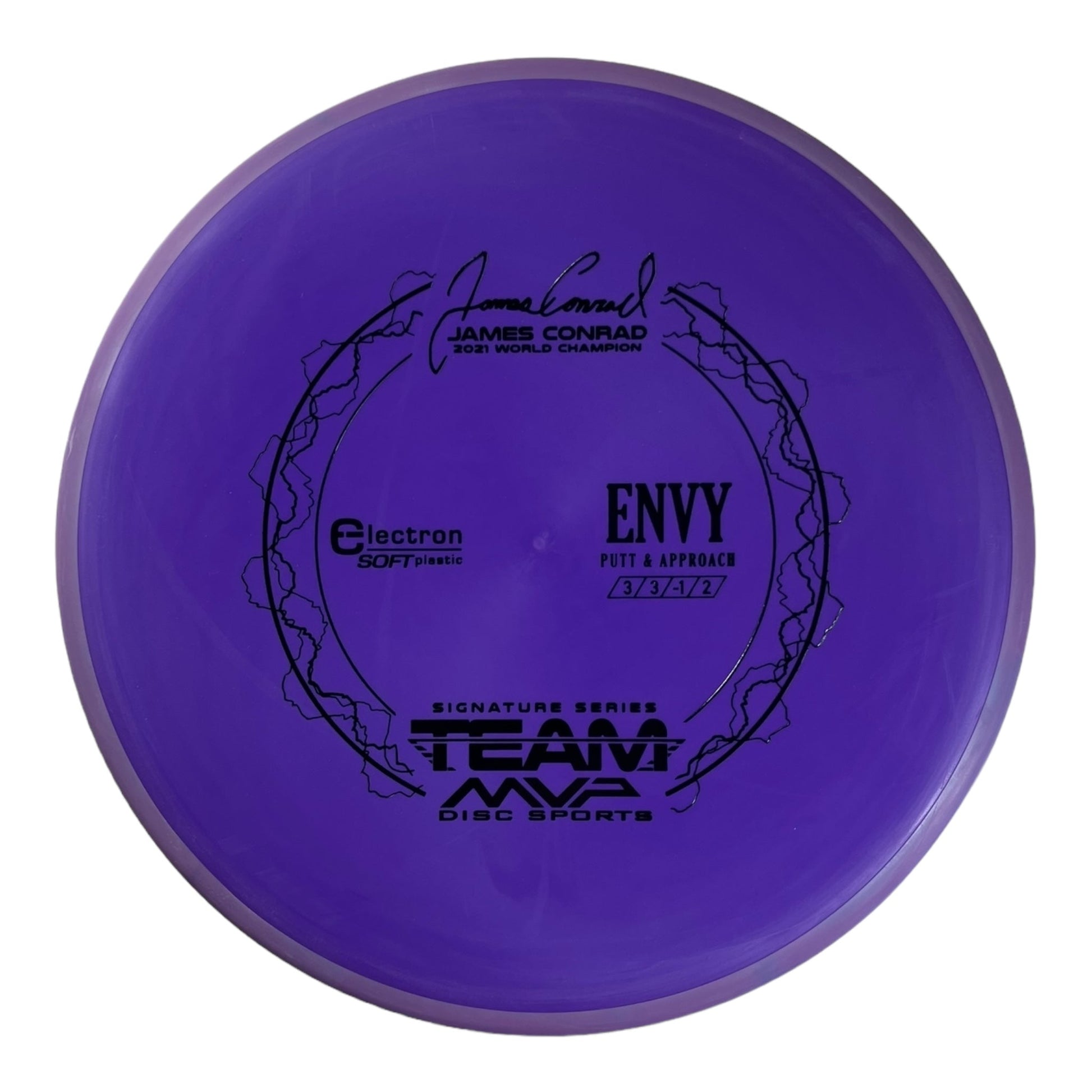 Axiom Discs Envy | Electron Soft | Purple/Purple 173g (James Conrad) Disc Golf