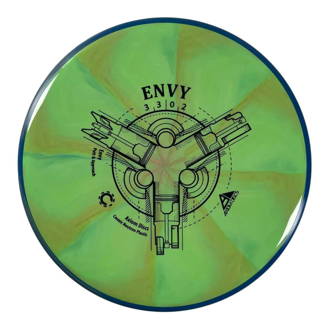 Axiom Discs Envy | Cosmic Neutron | Green/Blue 166g Disc Golf