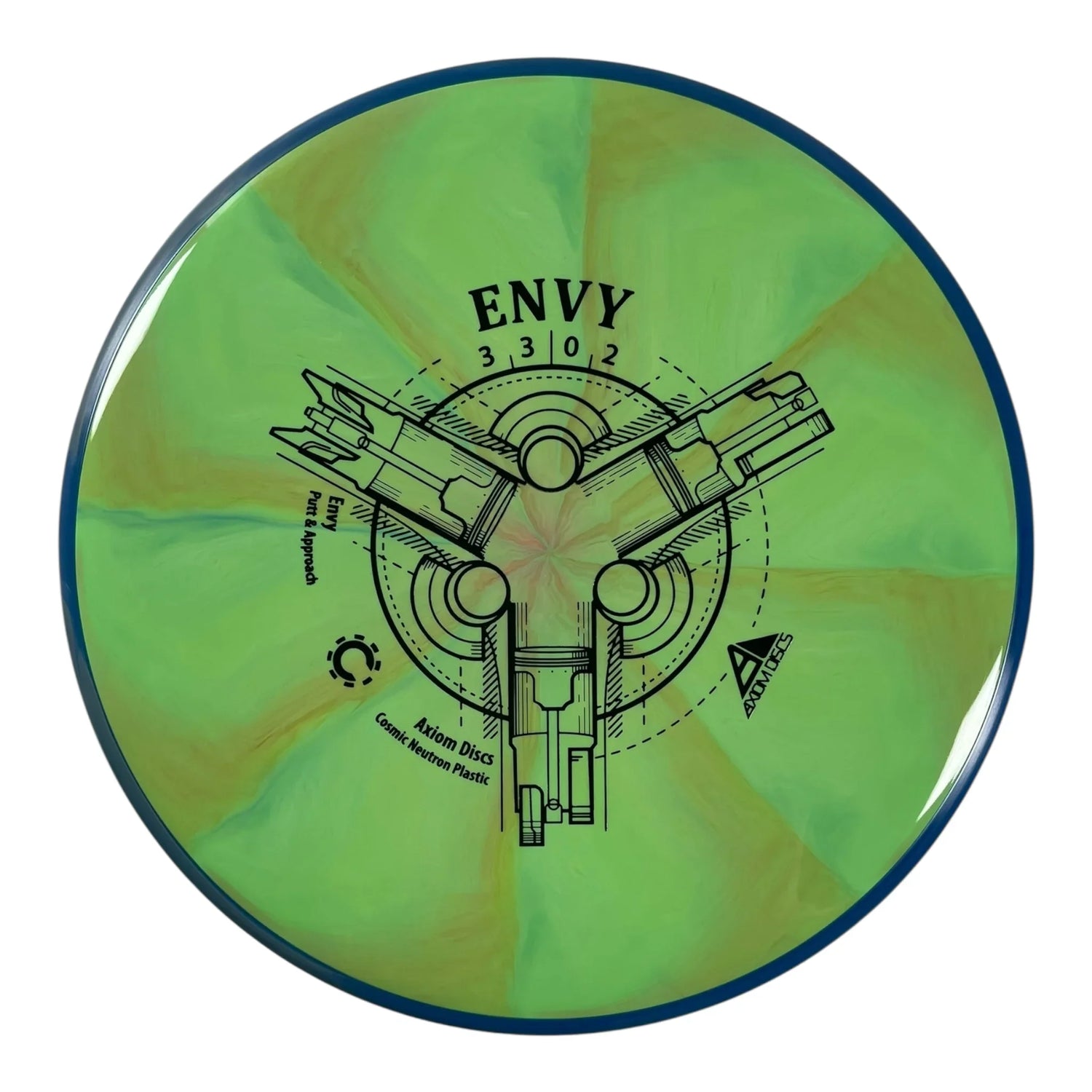 Axiom Discs Envy | Cosmic Neutron | Green/Blue 166g Disc Golf
