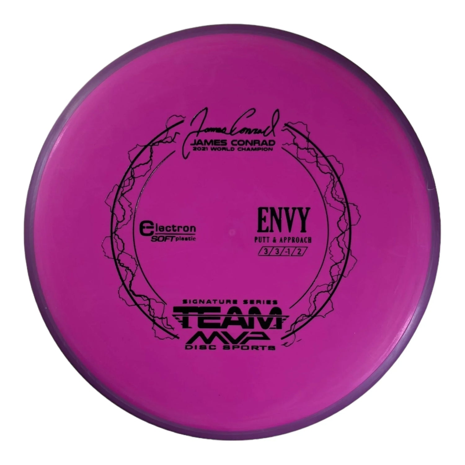 Axiom Discs Envy | Electron Soft | Purple/Purple 165g (James Conrad) Disc Golf