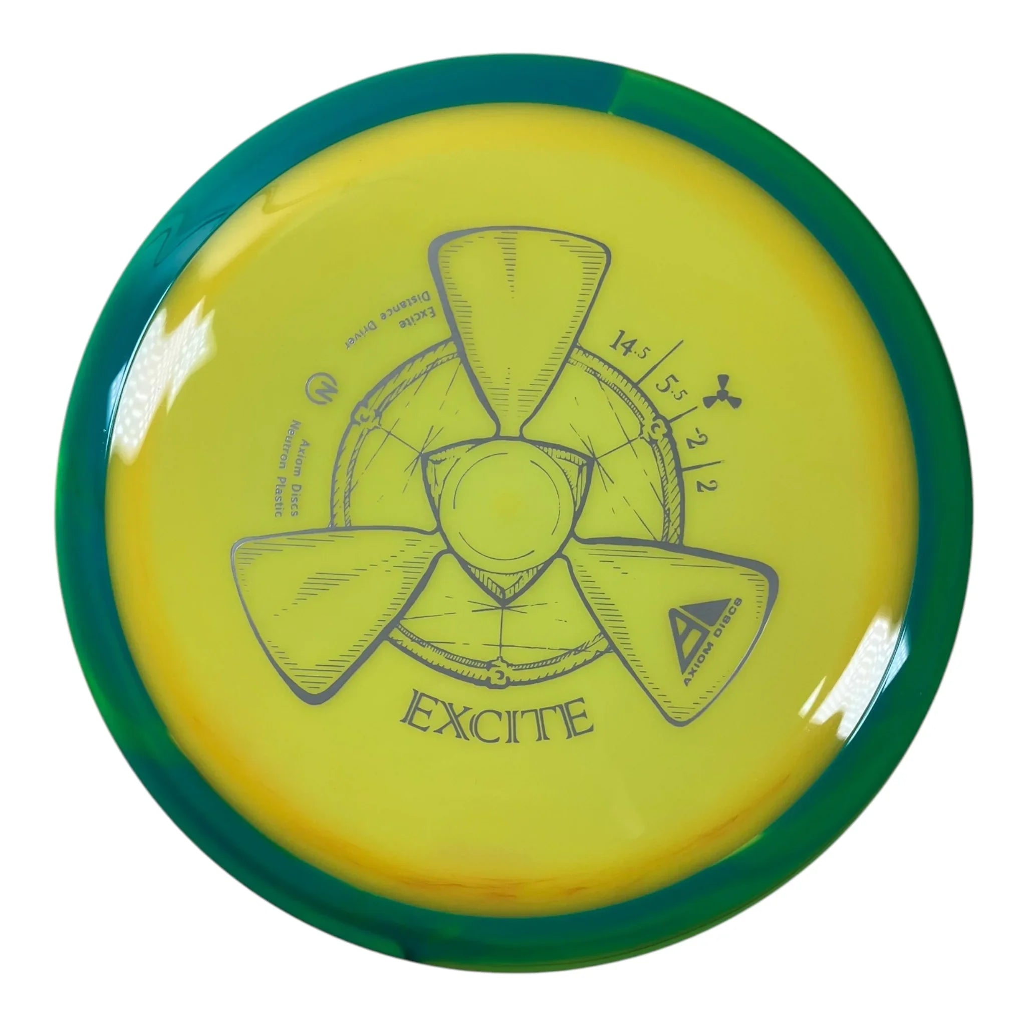 Axiom Discs Excite | Neutron | Yellow/Green 172g Disc Golf