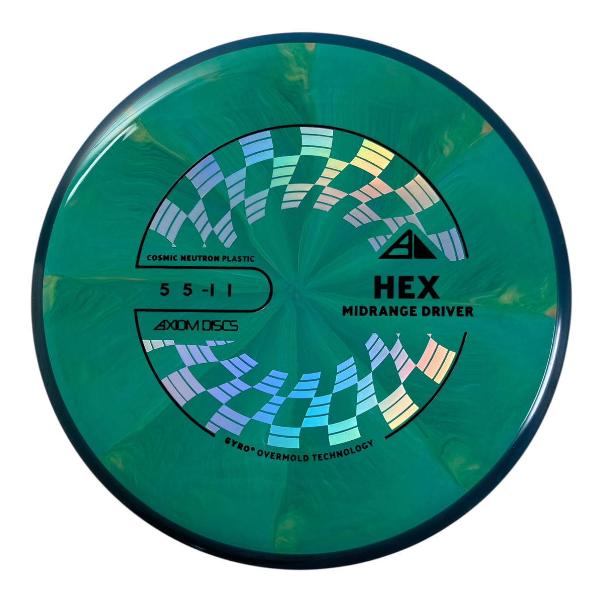Axiom Discs Hex Midrange Driver in Cosmic Neutron Green/Blue Project Lab Coat