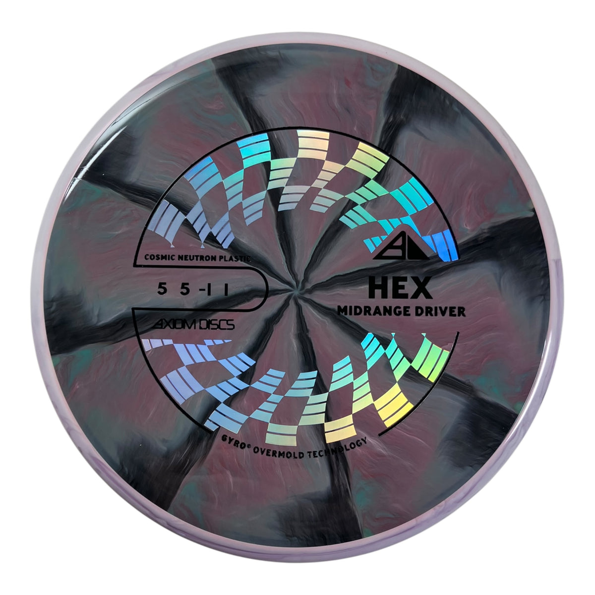 Axiom Discs Hex Midrange Driver in Grey/Purple Cosmic Neutron plastic.