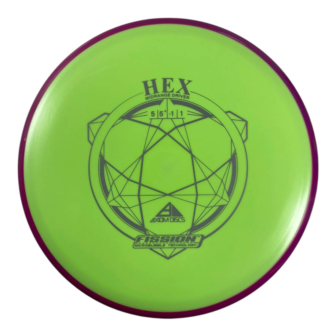 Axiom Discs Hex | Fission | Green/Purple 176g Disc Golf