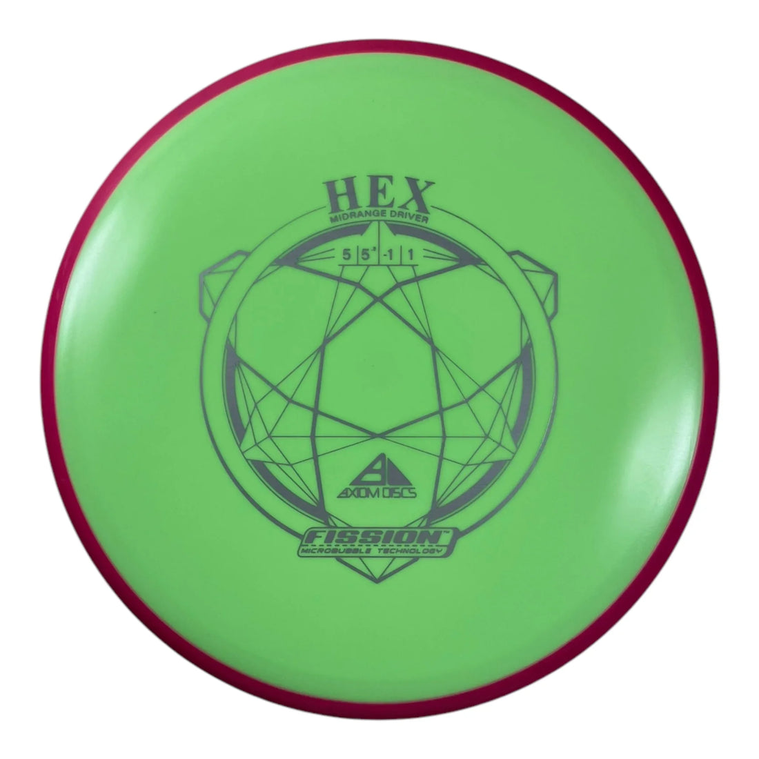 Axiom Discs Hex | Fission | Green/Purple 177g Disc Golf