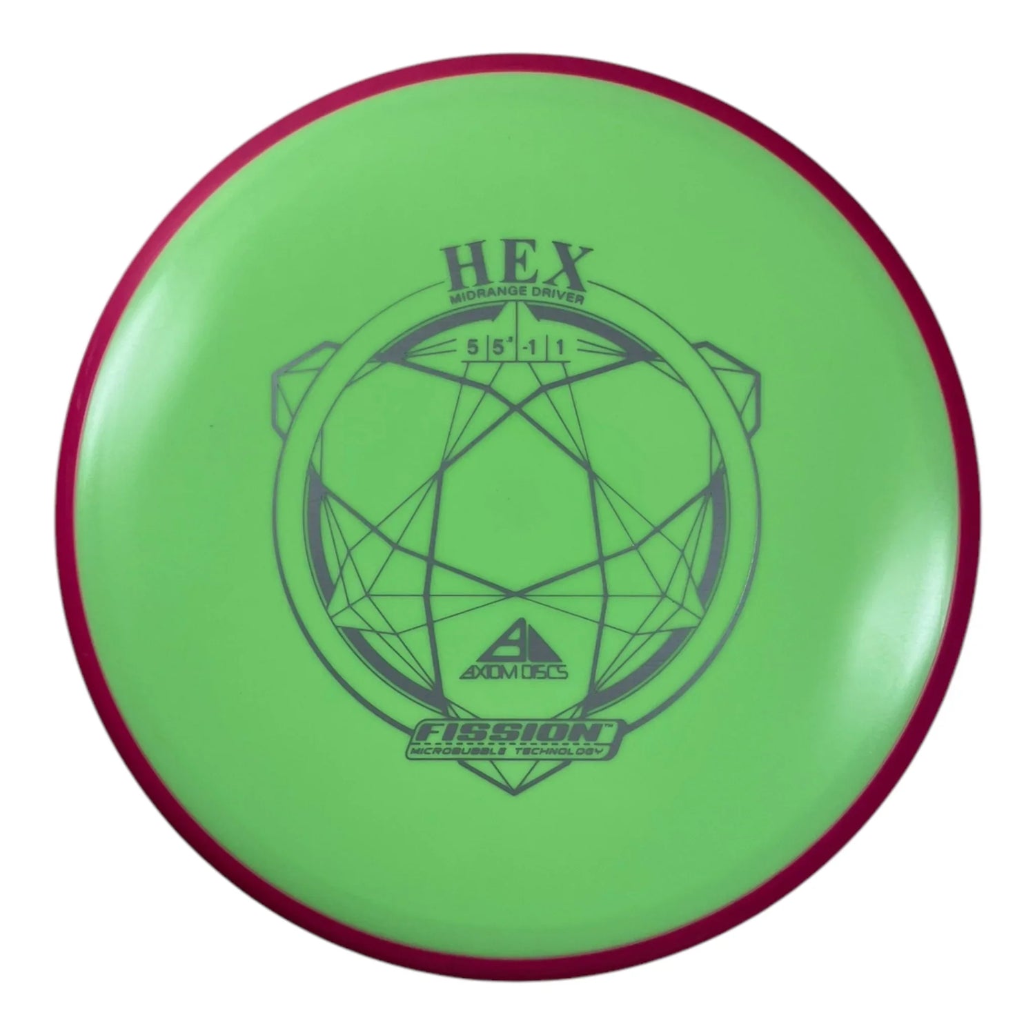 Axiom Discs Hex | Fission | Green/Purple 177g Disc Golf