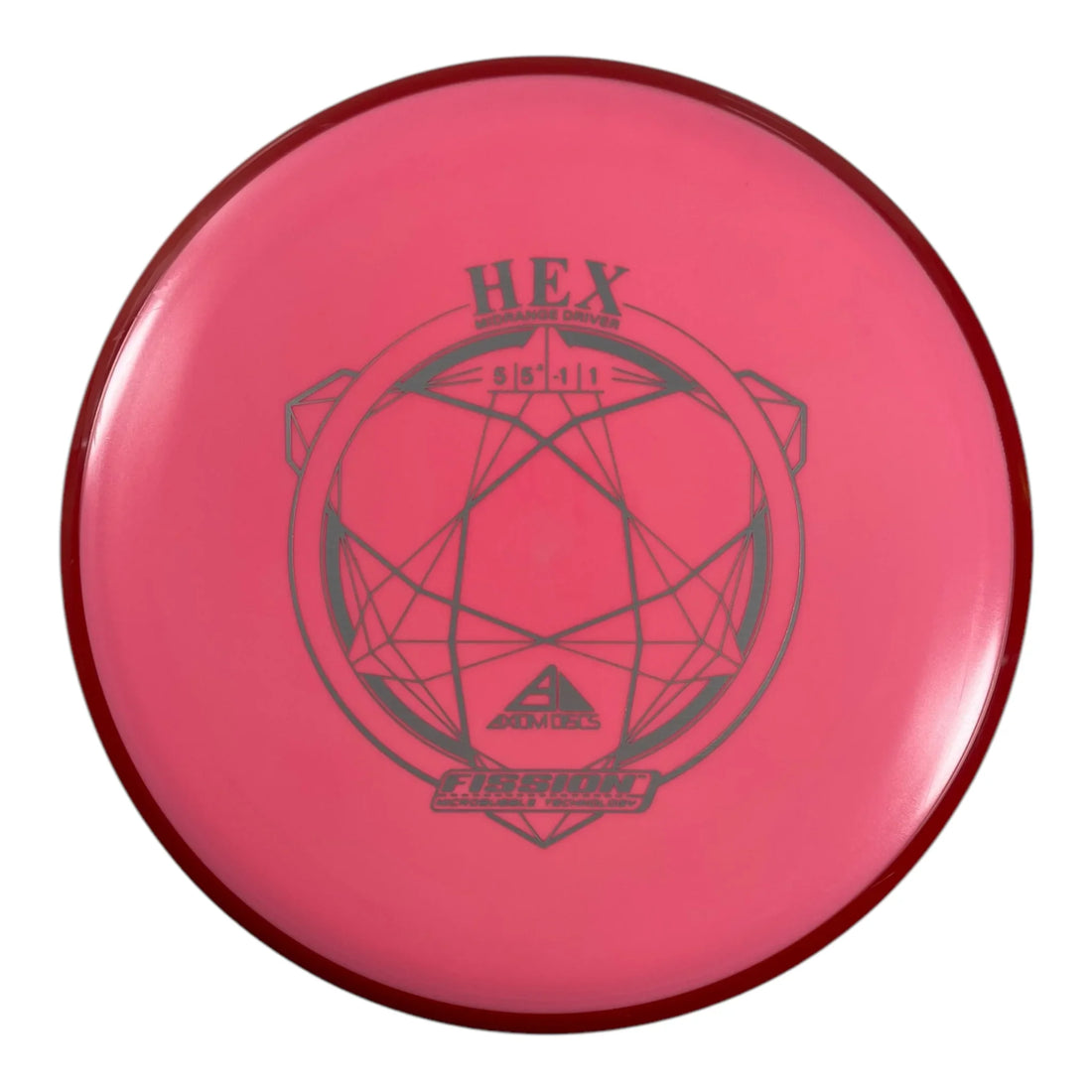 Axiom Discs Hex | Fission | Pink/Red 177g Disc Golf