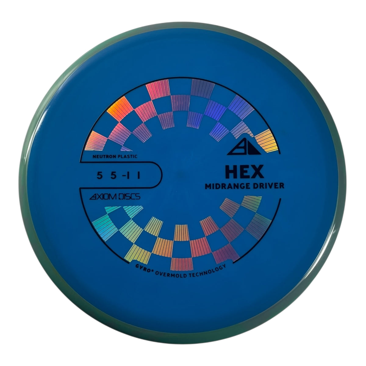 Axiom Discs Hex | Neutron | Blue/Green 177g (Project Lab Coat) Disc Golf