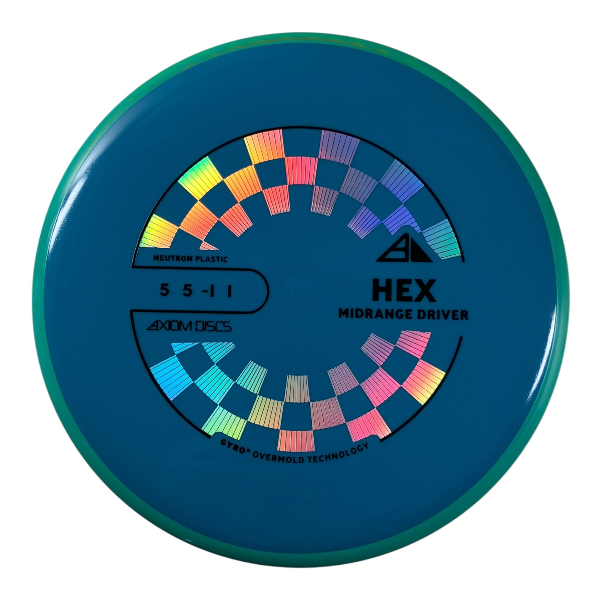Axiom Discs Hex | Neutron | Blue/Teal 168g (Project Lab Coat) Disc Golf