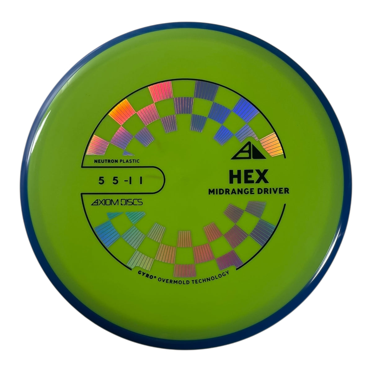 Axiom Discs Hex | Neutron | Green/Blue 169g (Project Lab Coat) Disc Golf